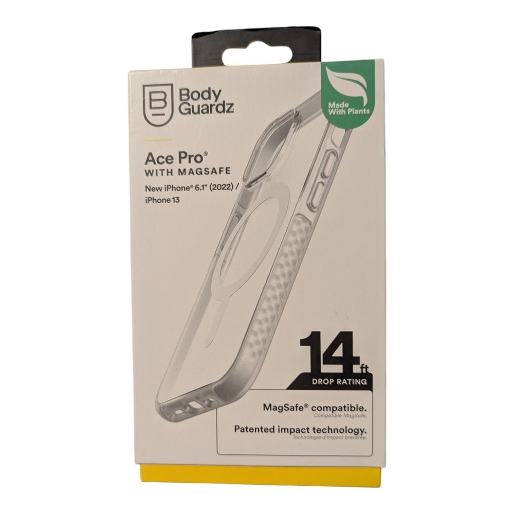 D8. BodyGuardz Ace Pro MagSafe‎ Case For Apple iPhone 14/13 - Clear
